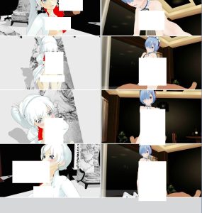 [R-18VR] 雷姆與RWBY Weiss 的性愛影片