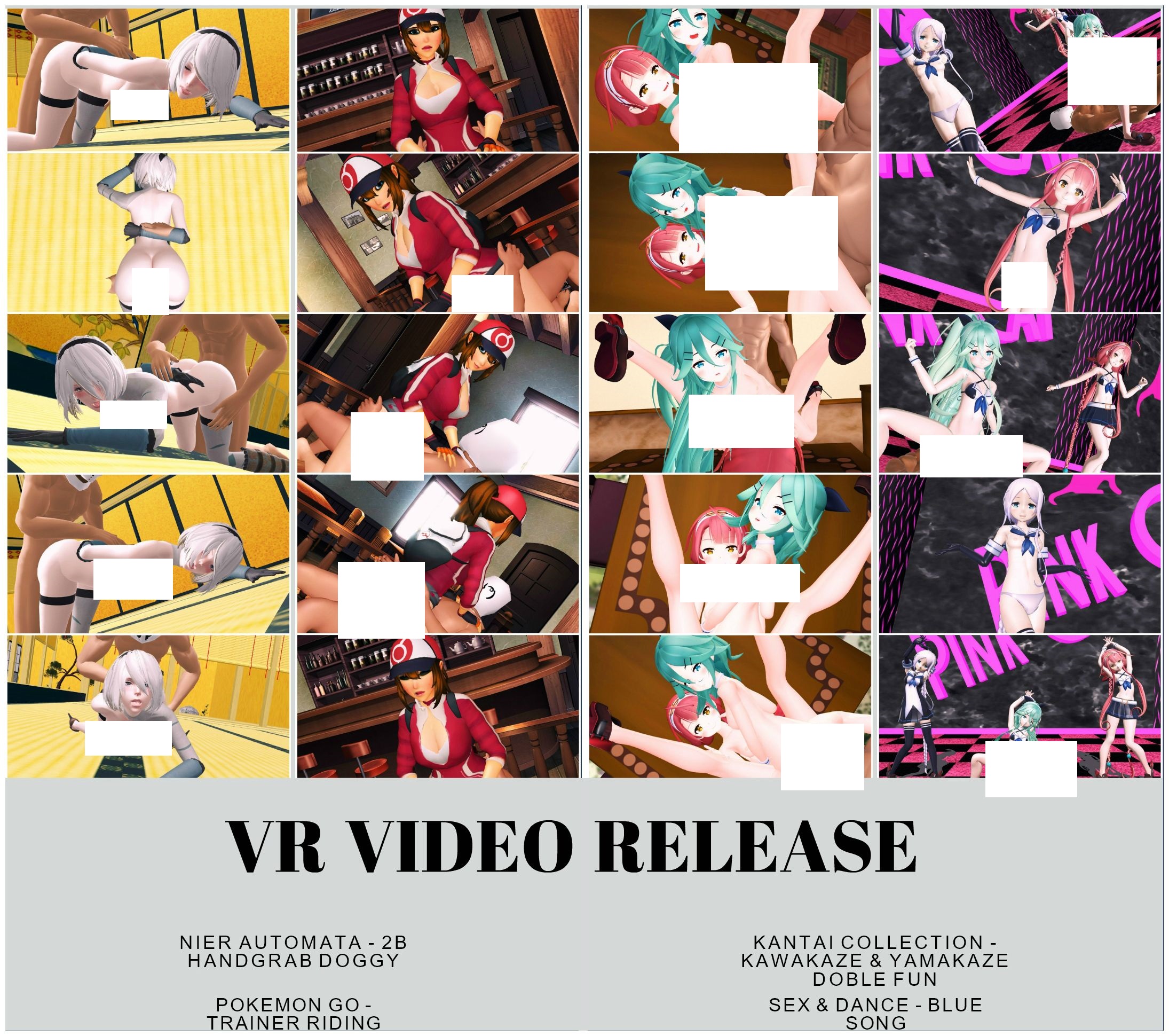 [R-18VR]尼爾：自動人形 2B,寶可夢訓練師,性愛舞蹈艦隊Collection,山風 & 江風的H影片